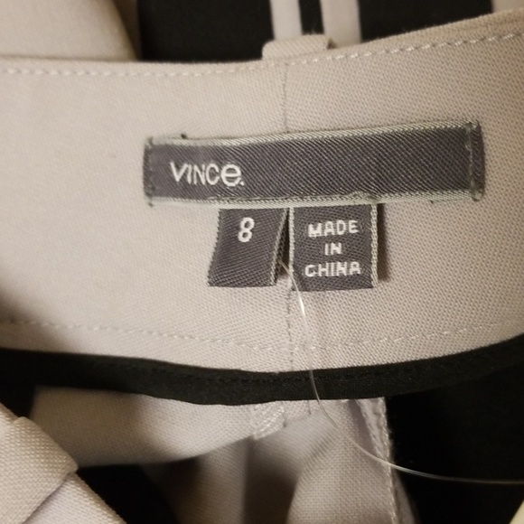 Vince Gray Trouser with Black Tuxedo stripe size 8 - Picture 7 of 11